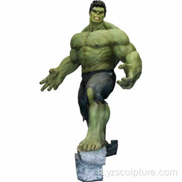 Scultura di pellicola di vita Formato della scultura di Hulk della fibra di vetro